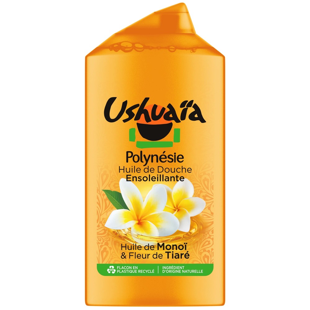 Huile de douche ensoleillante Polynésie Ushuaïa, à l'huile de Monoï & Fleur de Tiaré