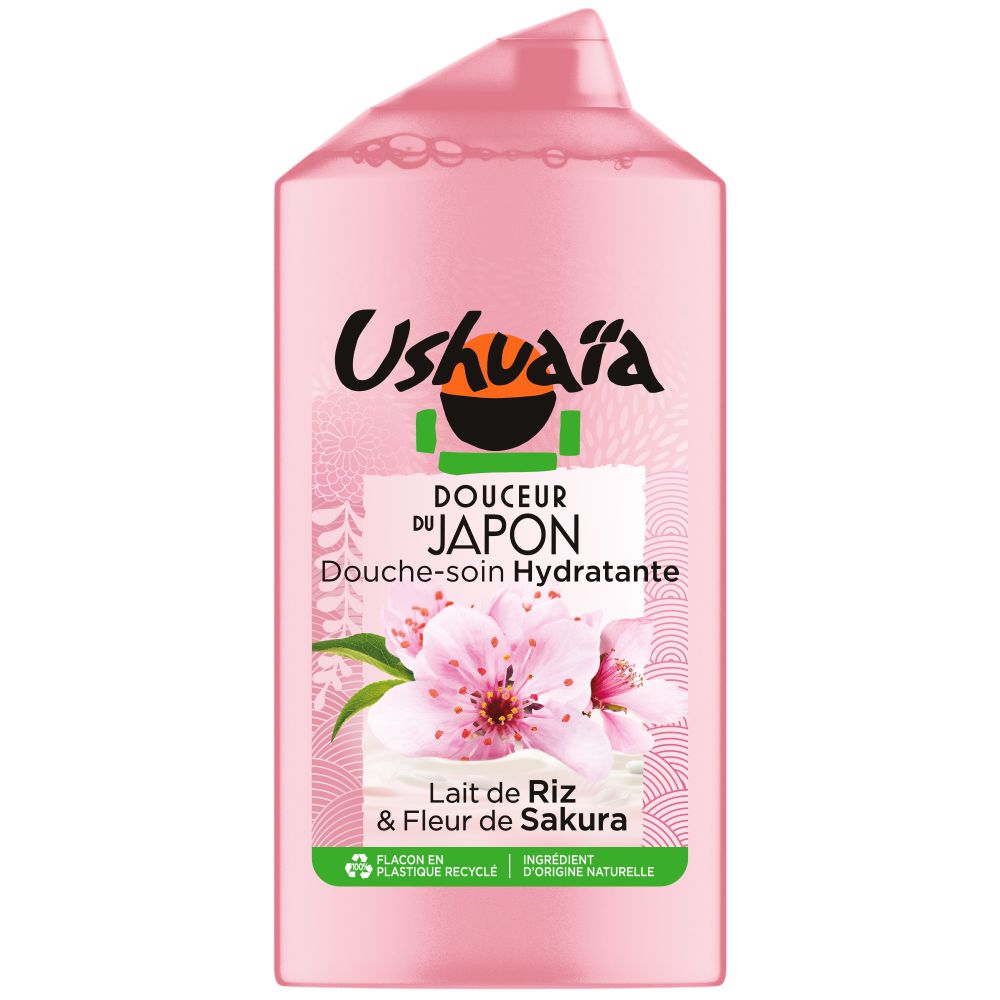 Douche Soin hydratante Japon Ushuaïa, au Lait de Riz & Fleur de Sakura